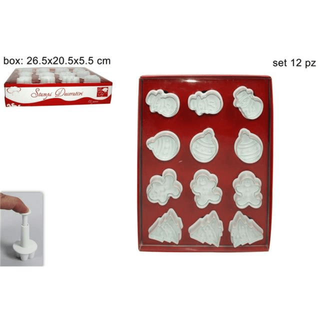 Κουπ Πατ Σετ 12 Τεμ. Ζαχαροπλαστικής Πλαστικά Λευκά Art.188576 Welkhome