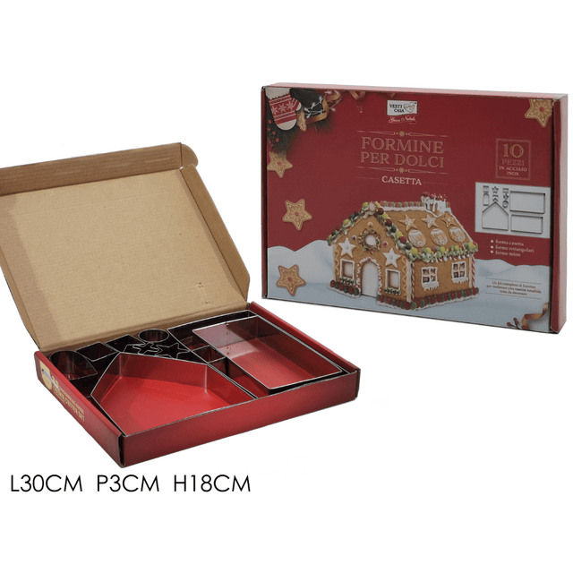 Κουπ Πατ Ζαχαροπλαστικής Μεταλλικά Για Χριστουγεννιάτικο Μπισκοτόσπιτο 30x3x18cm General Trade