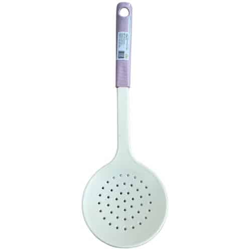 Κουτάλα Πλαστική Τρυπητή Άκαυστη Κόκκινη 32cm TnS 03-800-1543 - Γκρί