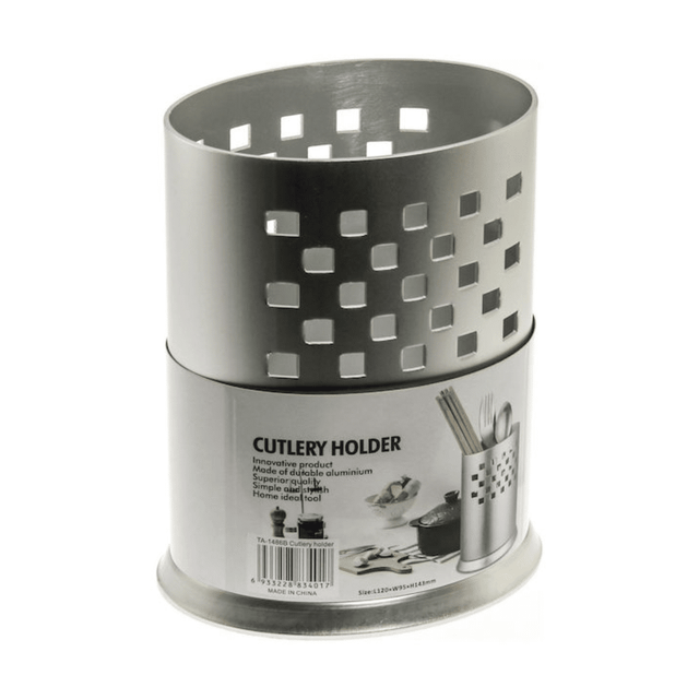 Κουταλοθήκη Επιτραπέζια Μεταλλικό σε Ασημί Χρώμα 13.5x13.5x10.5cm VC1647 Viosarp