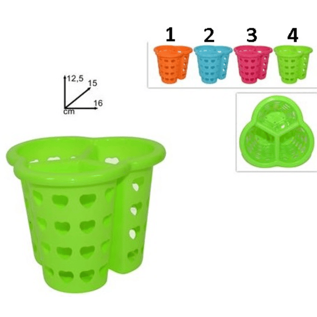 Κουταλοθήκη Επιτραπέζια Πλαστική Πράσινη 16x15x12,5cm Art.MI006300 Welkhome