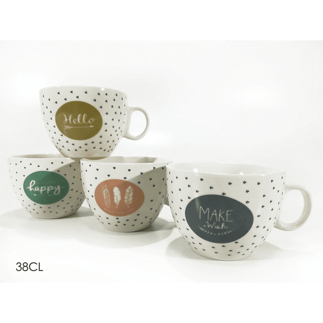 Κούπα Κεραμική με Σχέδιο Πουά 380ml General trade - Βεραμάν