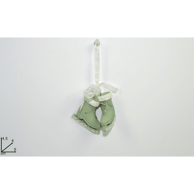 Κρεμαστά Παγοπέδιλα Χριστουγεννιάτικα Κεραμικά 5x4,5x4cm Art.GI006218B Welkhome