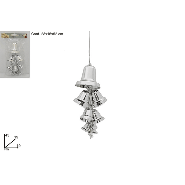 Κρεμαστές Διακοσμητικές Καμπάνες Χριστουγεννιάτικες 43x19x19cm Welkhome