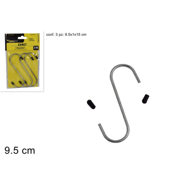 Κρεμαστράκια Μεταλλικά Σετ 3τμχ. 9.5cm. Welkhome