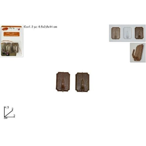 Κρεμαστράκια Τοίχου Σετ 2Τεμ 4,5x3cm. Art.04195 Welkhome