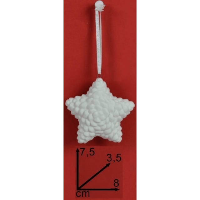 Κρεμαστό Αστέρι Χριστουγεννιάτικο Κεραμικό 8x7,5x3,5cm Art.CA007606 Welkhome