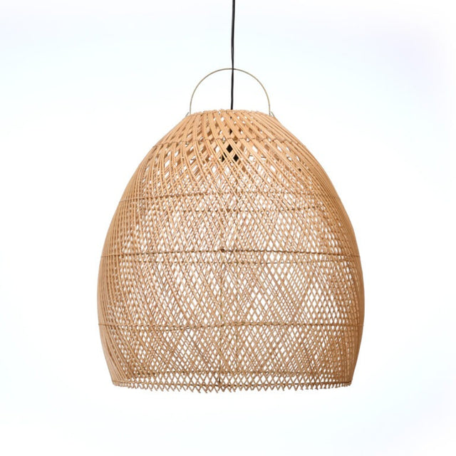 Φωτιστικό Οροφής Κρεμαστό “Eggy” από Ρατάν h65x60cm Φυσικό Χρώμα Pure yellow