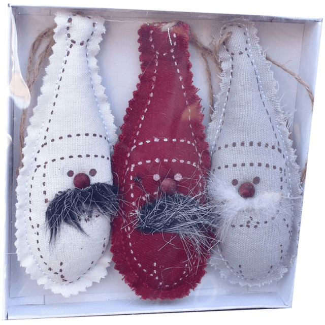 Κρεμαστό Χριστουγεννιάτικο Διακοσμητικό Υφασμάτινο 15cm 3 Σχέδια Art. HAG-880284 Welkhome