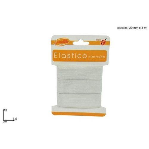 Λάστιχο Πλακέ Ραπτικής 3mt X 20mm Λευκό Art.SF2423 Welkhome