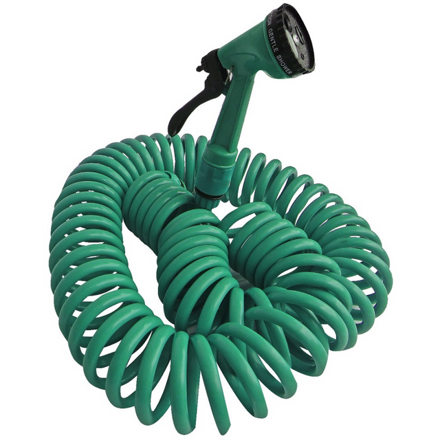 Λάστιχο Ποτίσματος Σπιράλ 20m Σετ Με Πιστόλι Νερού χρώμα Πράσινο TnS 32-950-0707