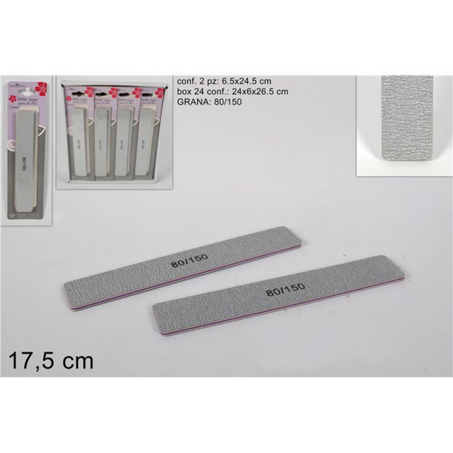 Λίμες Νυχιών Χοντρές 80/150 2Τεμ. 17,5cm Linea Dolly