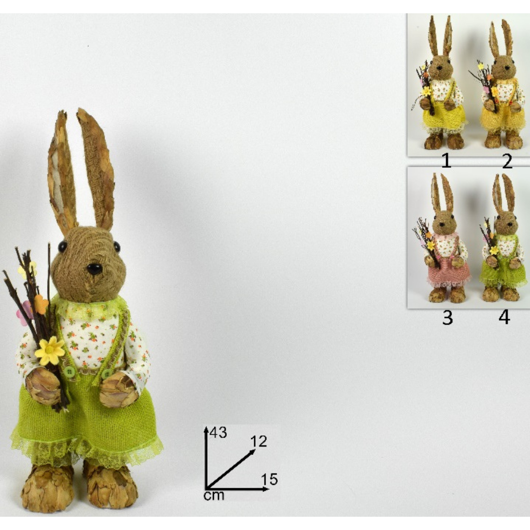 Λαγός Διακοσμητικό 43x15x12cm Art.MI007441A Welkhome