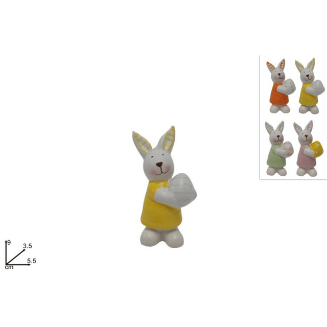 Λαγός Διακοσμητικός Κεραμικό 9cm σε 4 Χρώματα Welkhome