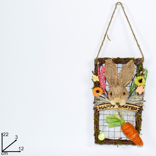 Λαγός Κρεμαστό Διακοσμητικό 22x12x3cm Art.MI006310 Welkhome