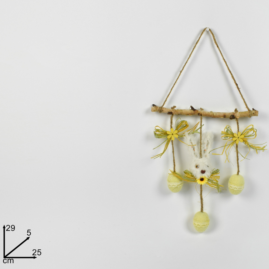 Λαγός Κρεμαστό Διακοσμητικό 29x25x5cm Art.MI007439B Welkhome