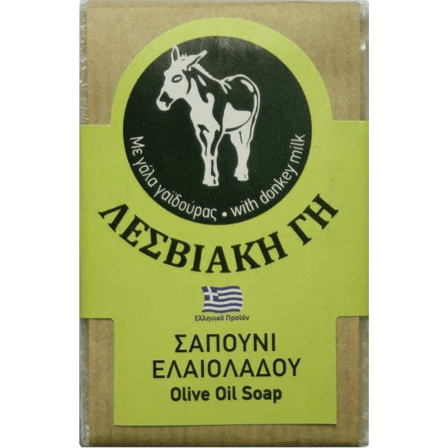 Λεσβιακή Γη Σαπούνι 100gr Ελαιολάδου Γάλα Γαϊδούρας Λευκό