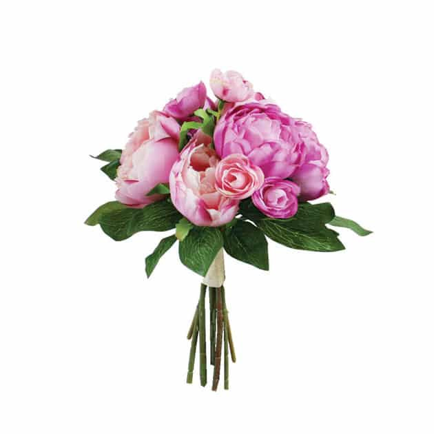 Μπουκέτο από Τεχνητά Φυτά Νυφικό Παιώνια Φουξ Y31cm Marhome 00-00-2670-2