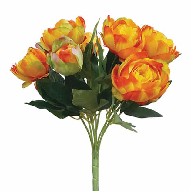 Μπουκέτο από Τεχνητά Φυτά ΠΑΙΩΝΙΑ ΠΟΡΤΟΚΑΛΙ Y42cm Marhome
