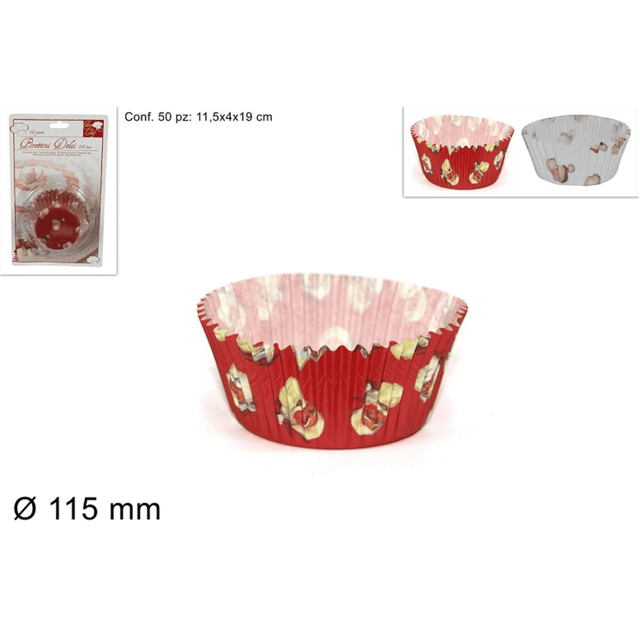 Μάφιν Φ115mm Kόκκινα και Λευκά 50 Tεμ. Art.GI006526 Welkhome