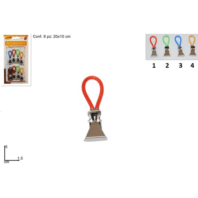 Μανταλάκια για πετσέτα κουζίνας Σετ 8Τεμ. Art.ΜΙ013290 Welkhome