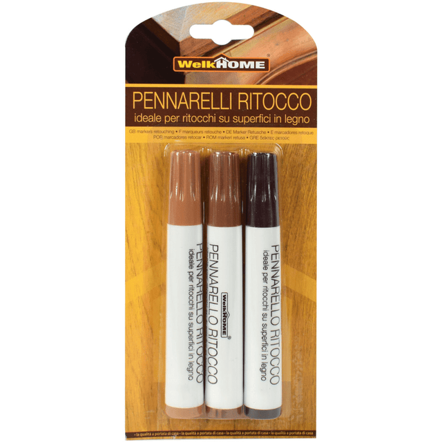 Μαρκαδόροι Σετ 3τμχ. Καφέ Ανεξίτηλος Επιδιόρθωσης για Ξύλο Επίπλων