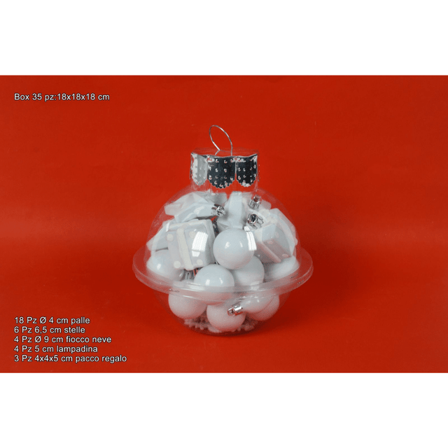 Μπάλα Λευκή 35τμχ. Χριστουγεννιάτικη Welkhome