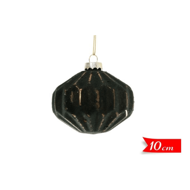 Μπάλα Πράσινη-Χρυσό 10cm Πλαστική Χριστουγεννιάτικη Art.593135 Golden Hill