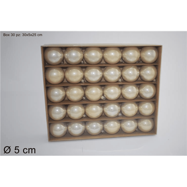 Μπάλα Χρυσή 5cm 30τμχ. Χριστουγεννιάτικη Welkhome