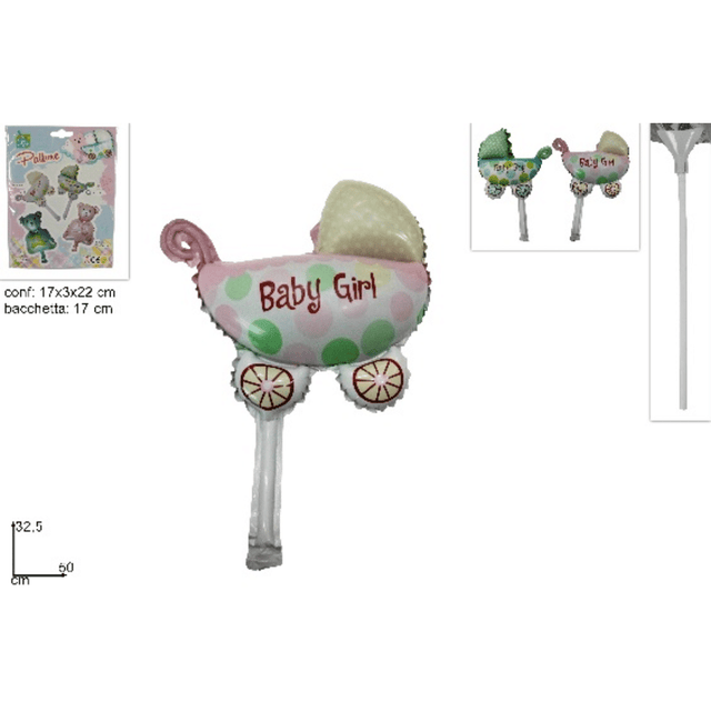 Μπαλόνι Γέννησης Baby Boy Καροτσάκι Μπλέ 50Χ32,5cm Art. TG-0035-Baby Boy Welkhome