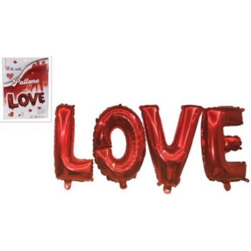 Μπαλόνι Μεταλλιζέ Love Κόκκινο 40.5χ115cm Welkhome