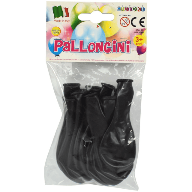 Μπαλόνια Σετ 10τμχ. 10xΦ19cm Μαύρο ART.AL005223 Welkhome