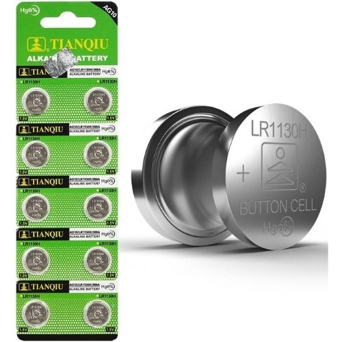 Μπαταρίες Μικρές 10τμχ. AG10/LR1130H/389A - 1.55V Αλκαλική TianQiu