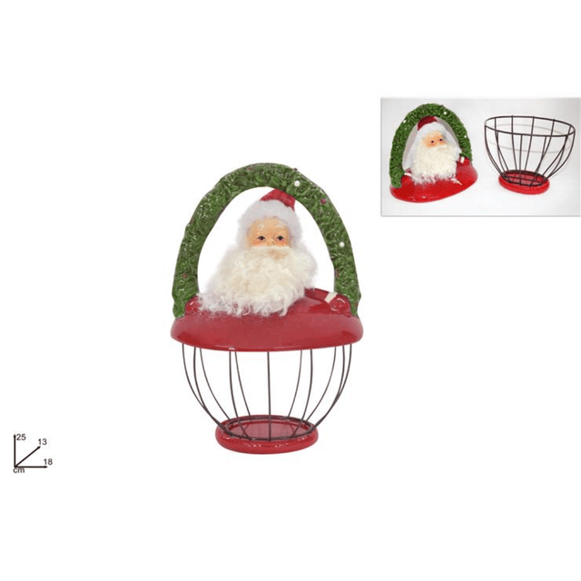 Μπισκοτιέρα Άγιος Βασίλης Χριστουγεννιάτικη Κεραμική 25cm Welkhome