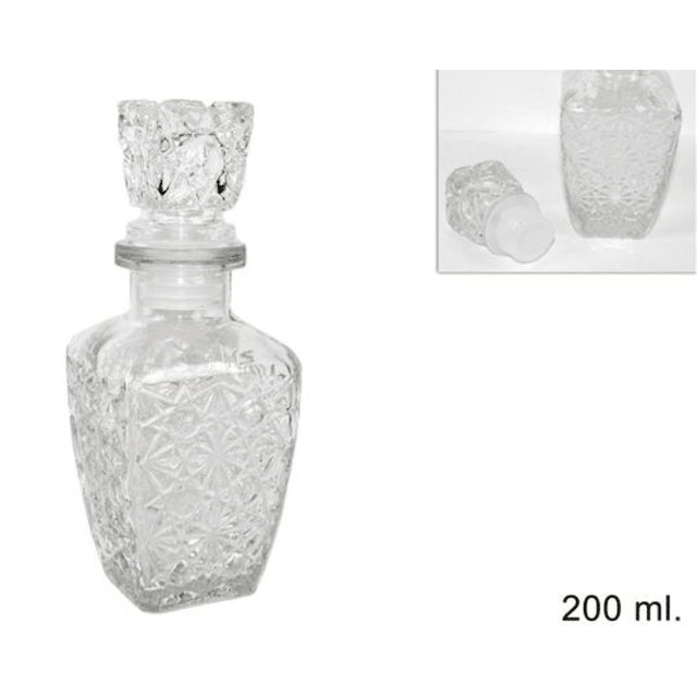 Μπουκάλι Γυάλινο Διάφανο με Πώμα 200ml Welkhome