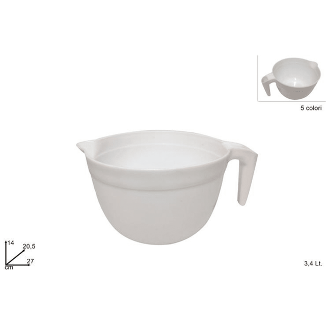 Μπωλ - Σαλατιέρα Πλαστική Με Χερούλι 3.400ml Welkhome