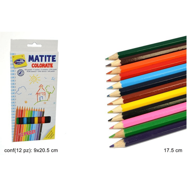 Ξυλομπογιές Σετ 12τμχ 17.5cm Welkhome