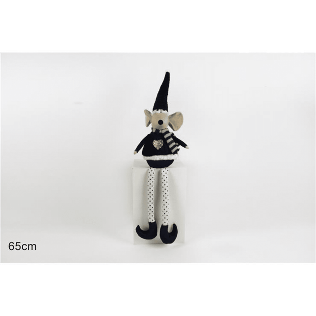 Ποντικάκι Χριστουγεννιάτικο Υφασμάτινο Μπλέ 65cm Welkhome