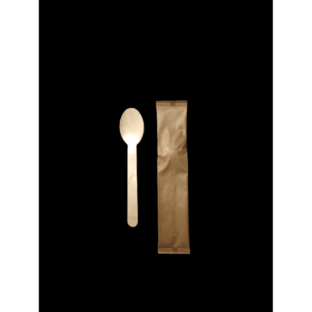 Κουτάλια Ξύλινα Παγωτού Ντυμένα 100Τεμ Θαλασσινός