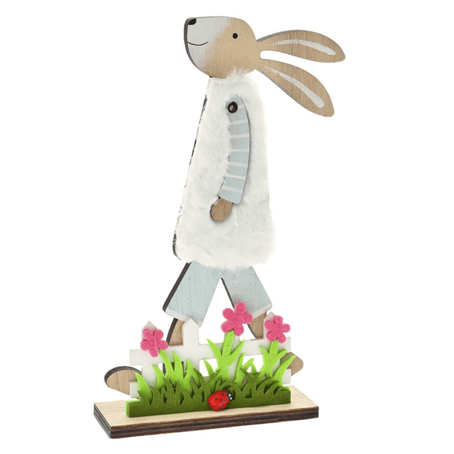 Ξύλινη Μπλέ Λαγουδίνα 10.5x3.8x20cm Iliadis