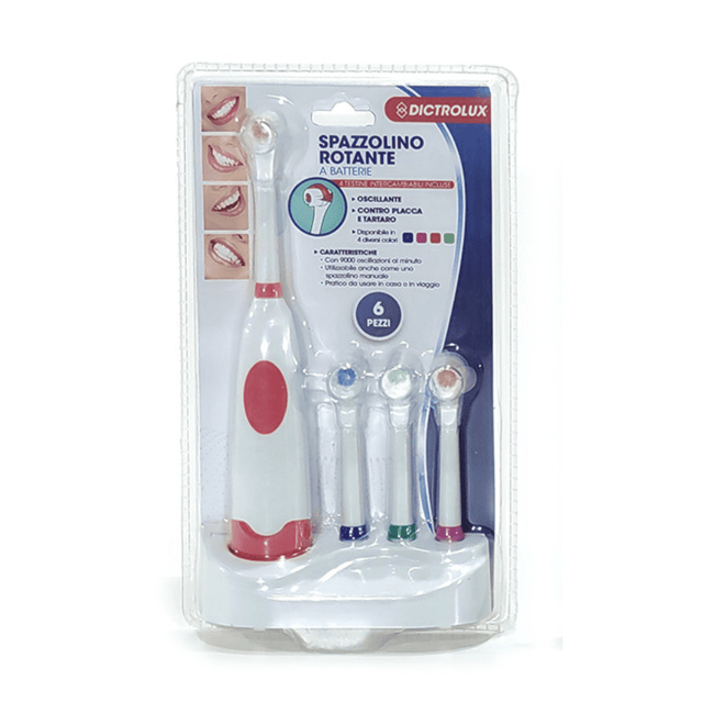Οδοντόβουρτσα Ηλεκτρική Μπαταρίας με 4 Ανταλλακτικά Βουρτσάκια και Βάση Art.748007 General Trade - Κ