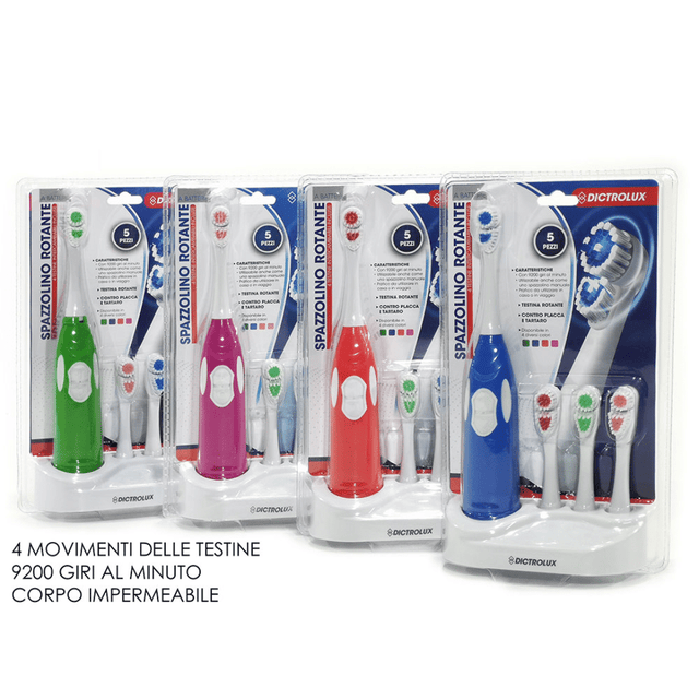 Οδοντόβουρτσα Ηλεκτρική Μπαταρίας με 4 Ανταλλακτικά Βουρτσάκια και Βάση Art.748014 General Trade - Κ