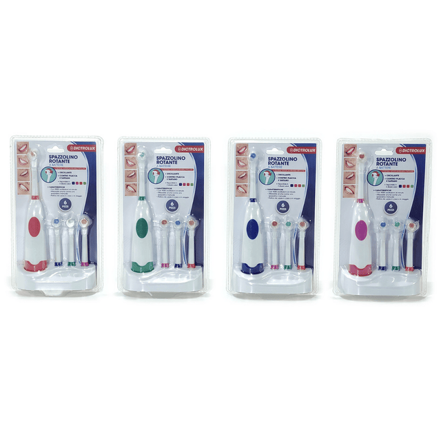 Οδοντόβουρτσα Ηλεκτρική Μπαταρίας με 4 Ανταλλακτικά Βουρτσάκια και Βάση Art.748007 General Trade - Κ