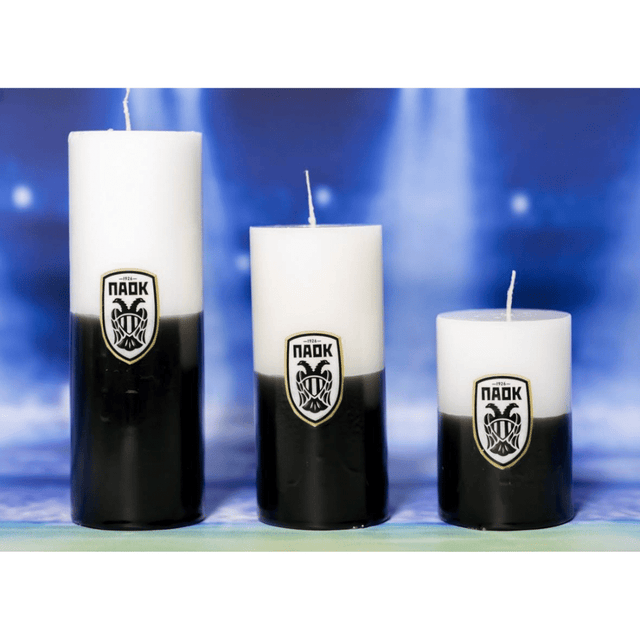 ΠΑΟΚ Κερί ασπρόμαυρο αυτοκόλλητο κερωμένο 6,5x10cm. 003103