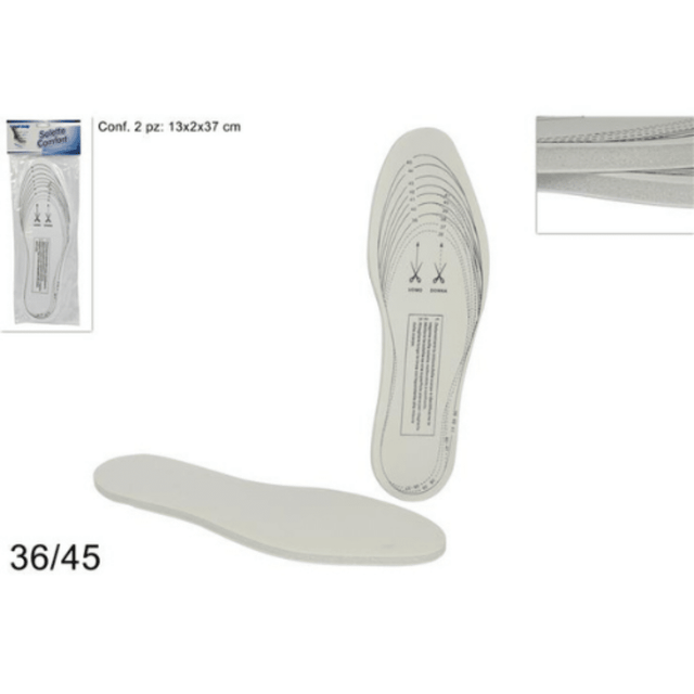 Πάτοι Παπουτσιών 2Τεμ Αφρολέξ Νο36-45 Λευκό Welkhome