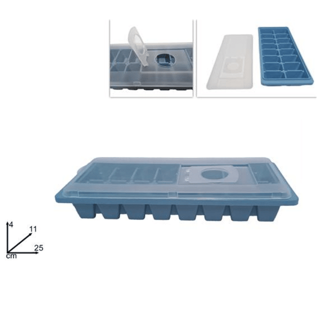 Παγοθήκη με Καπάκι Πλαστική 16 Θέσεων 25,5x16x3,5cm Welkhome