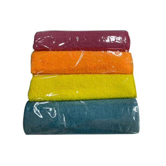 Πανάκια Καθαρισμού Σετ 4/τεμ με Μικροΐνες Γενικής Χρήσης Πολύχρωμα 30x30cm TnS 39-950-2436