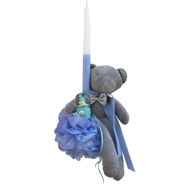 Πασχαλινή Λαμπάδα LP22 Αρκουδάκι Πον Πον Γαλάζιο