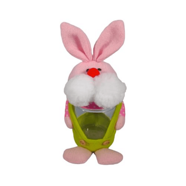 Πασχαλινό Βαζάκι Βιδωτό Πλαστικό σε Σχέδιο Κουνέλι 22x10cm XPA22001071 Welkhome