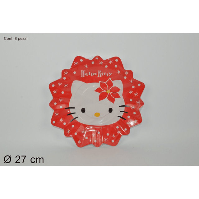 Πιάτα Χάρτινα 27cm Σετ 8Τεμ. Σχέδιο Hello Kitty Art.GI008249 Welkhome